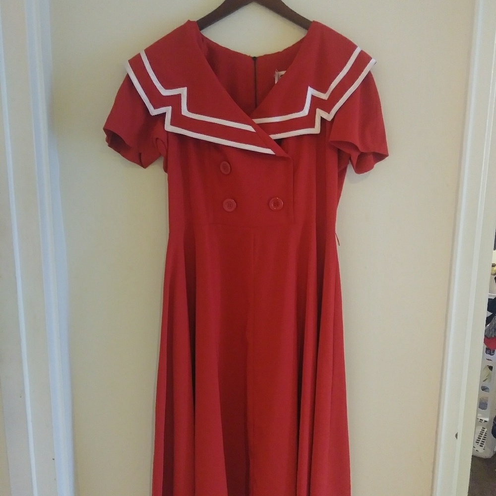 Tatyana bettie page vintage sailor dress plus size